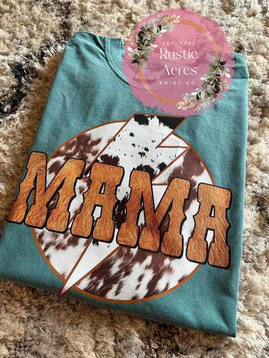 COWHIDE MAMA| short sleeve tshirt