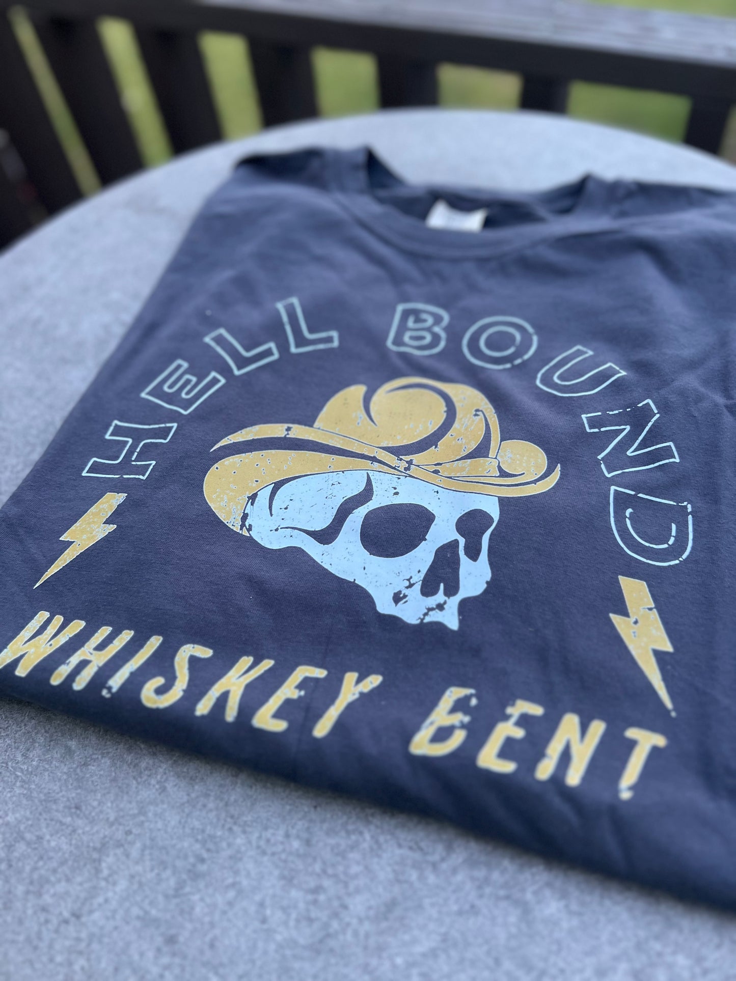 Whiskey Bent Western Skull | Comfort Colors Tee